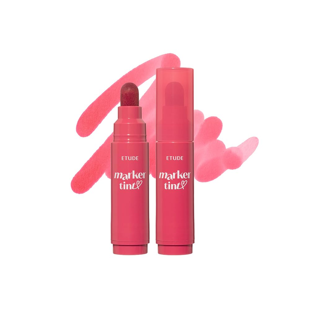 ETUDE Dear Darling Marker Tint #8 Cherry Punch – Hydrating & Long-Lasting Lip Stain