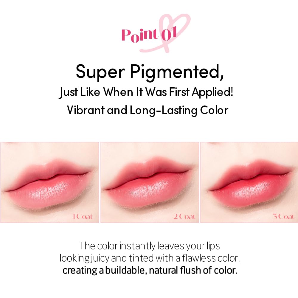 ETUDE Dear Darling Marker Tint #8 Cherry Punch – Hydrating & Long-Lasting Lip Stain