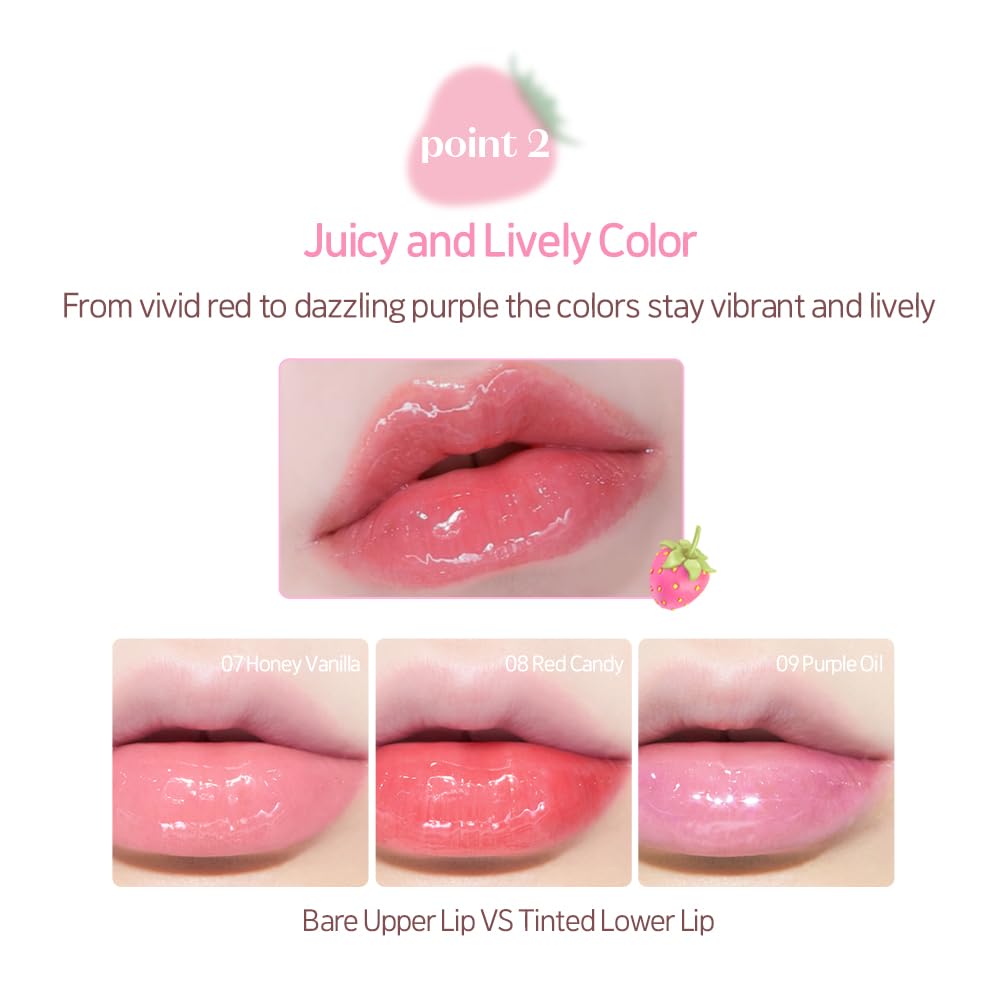 ETUDE Dear Darling Oil Tint #7 Honey Vanilla – Hydrating Lip Oil Gloss 4.2g