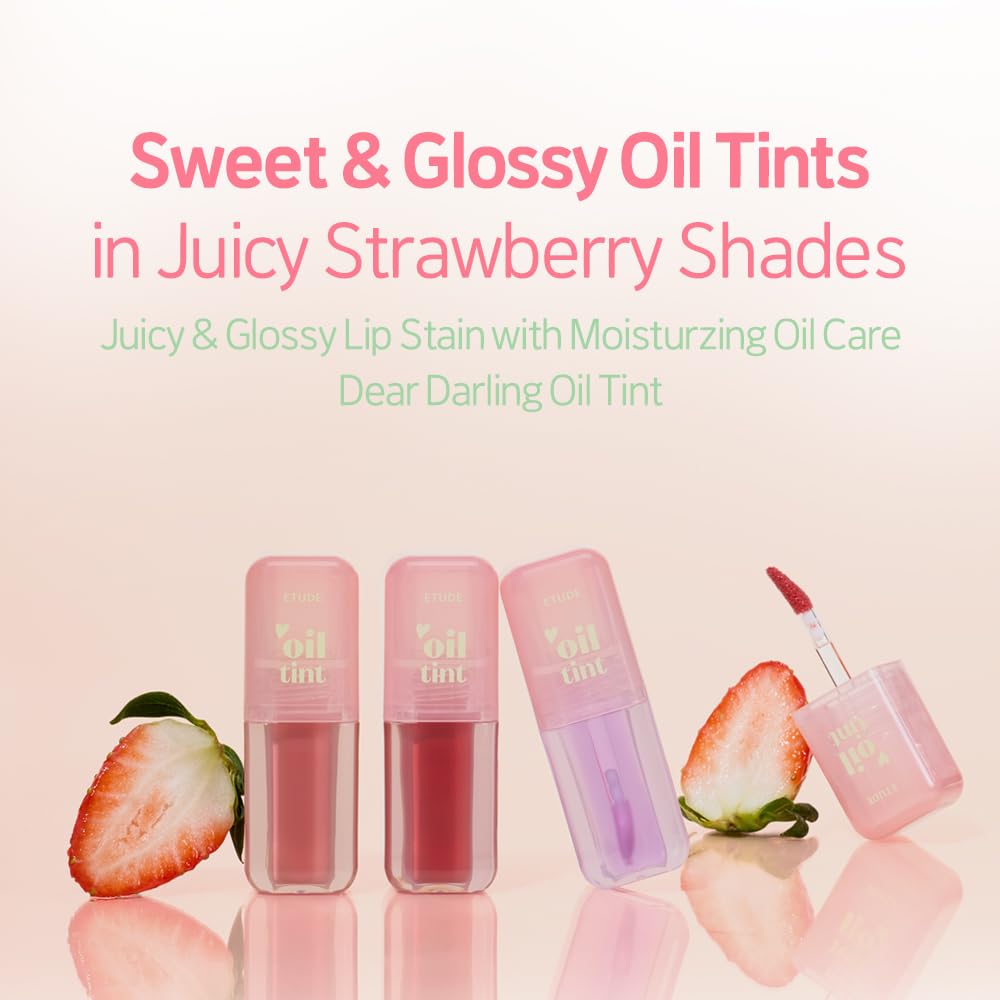 ETUDE Dear Darling Oil Tint #7 Honey Vanilla – Hydrating Lip Oil Gloss 4.2g