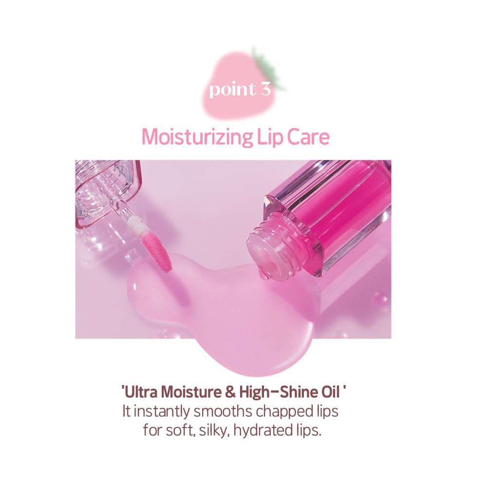 ETUDE Dear Darling Oil Tint #7 Honey Vanilla – Hydrating Lip Oil Gloss 4.2g