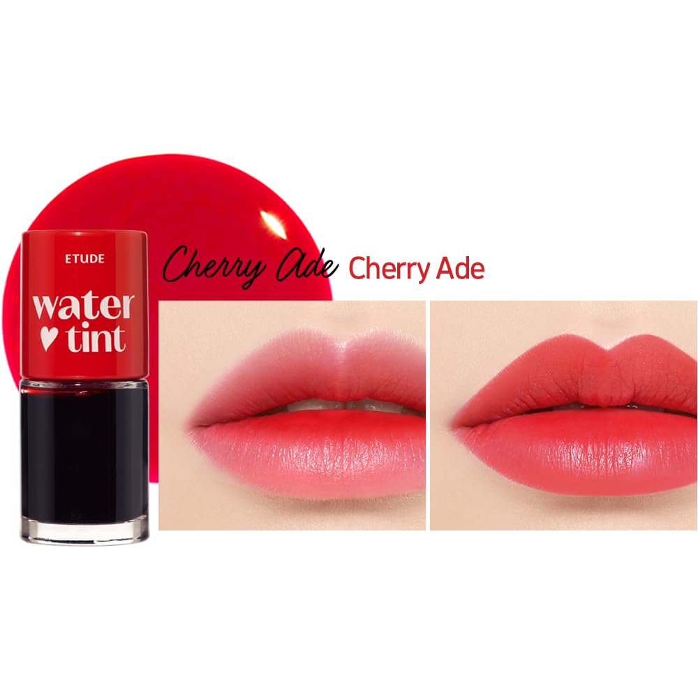 ETUDE Dear Darling Water Tint 3 Color Set – Strawberry Ade, Cherry Ade, Orange Ade | Weightless, Hydrating Lip Stain