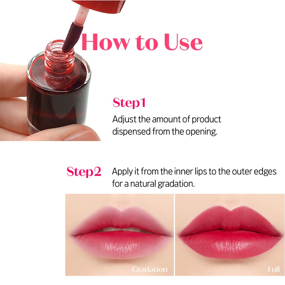 ETUDE Dear Darling Water Tint 3 Color Set – Strawberry Ade, Cherry Ade, Orange Ade | Weightless, Hydrating Lip Stain