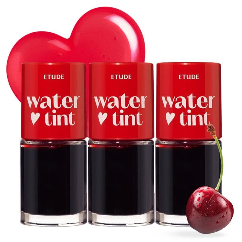 ETUDE Dear Darling Water Tint Cherry Ade 3 Set – Vivid, Weightless Lip Stain (9g×3)
