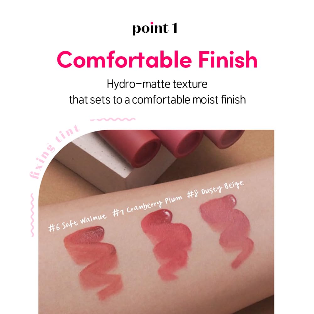 Etude Fixing Tint #17 Berry Red (4g) | Long-Lasting Pigment Liquid Lip Tint, Waterproof Matte Lip Stain | K-Beauty