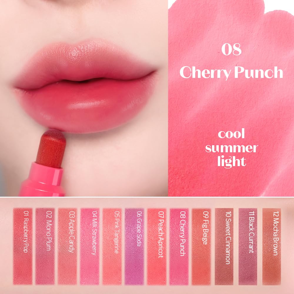 ETUDE Dear Darling Marker Tint #8 Cherry Punch – Hydrating & Long-Lasting Lip Stain
