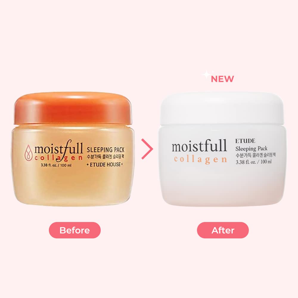 ETUDE Moistfull Collagen Sleeping Pack | Deep Hydration Night Gel with Super Collagen Water