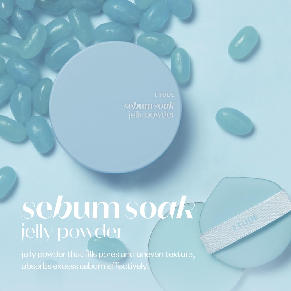 ETUDE SebumSoak Jelly Pressed Powder – Oil Control, Matte Finish Setting Powder
