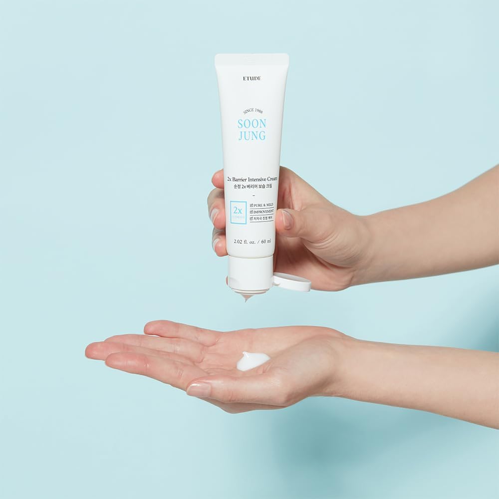 ETUDE SoonJung 2x Intensive Cream Duo – Barrier Repair Moisturizer for Sensitive Skin (2 × 2.02 oz)