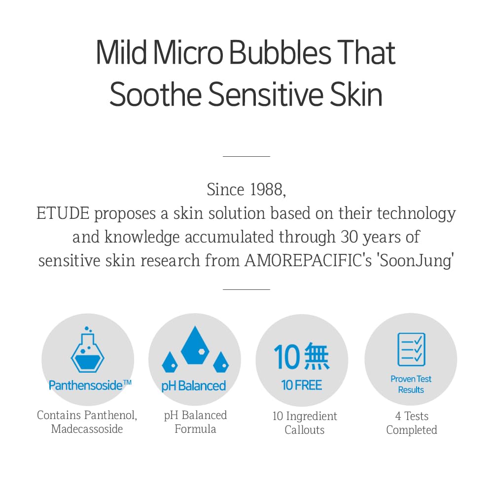 ETUDE SoonJung pH 6.5 Whip Cleanser Duo Set – Gentle, Soothing Face Wash for Sensitive Skin