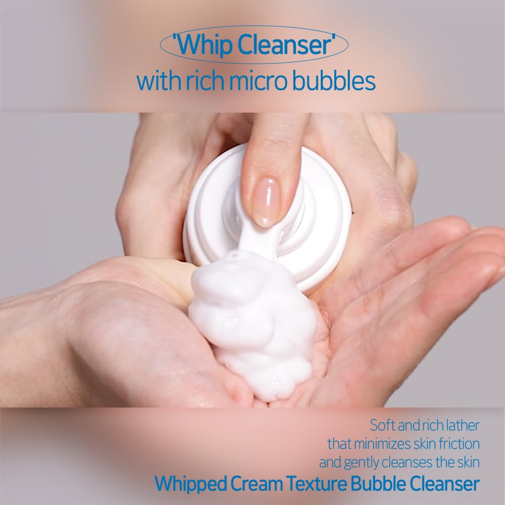 ETUDE SoonJung pH 6.5 Whip Cleanser Big Size — Mild Micro Foaming Face Wash for Sensitive Skin