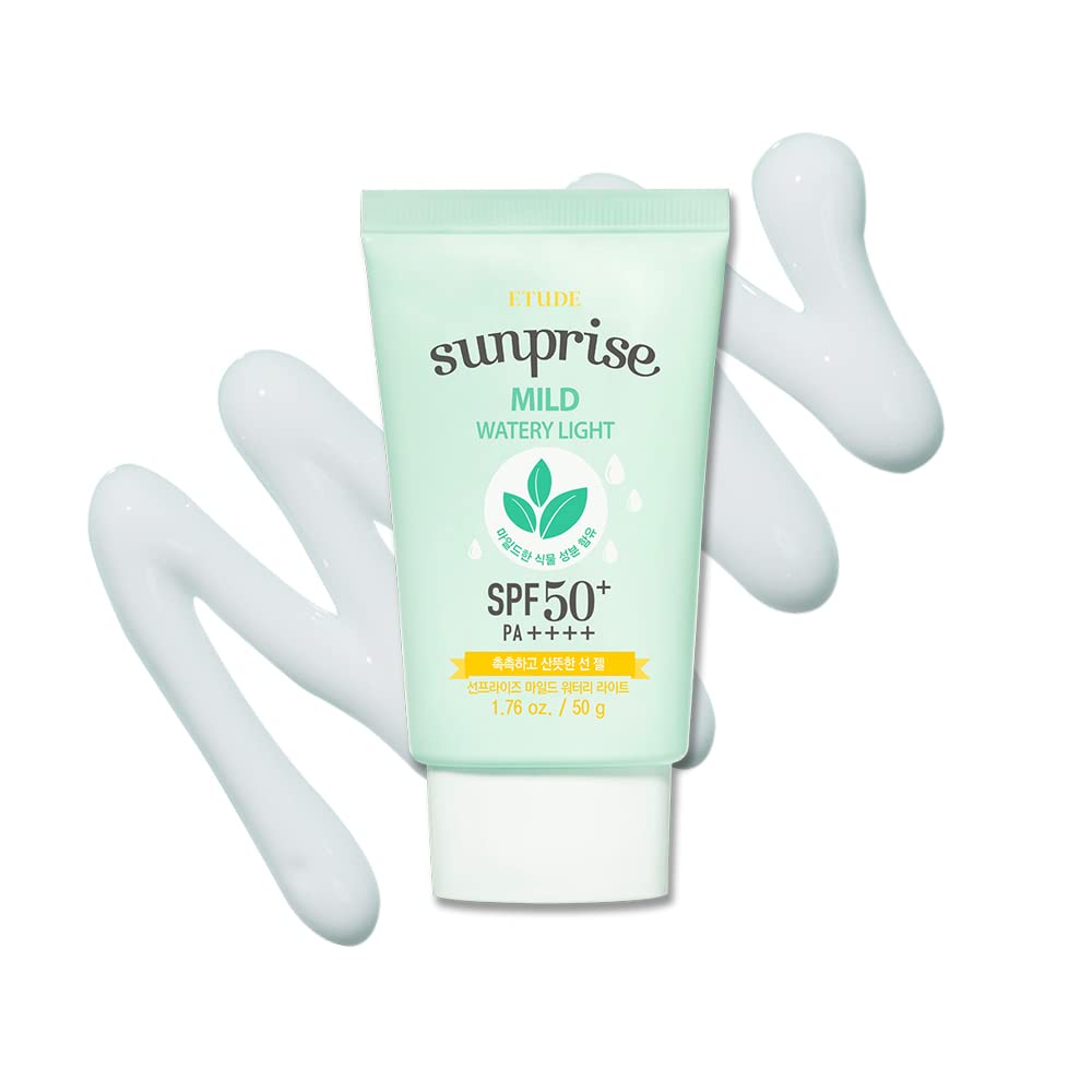 ETUDE Sunprise Mild Weightless Watery Texture SPF50+/PA+++ | Light Sunblock for Sensitive Skin | Korean Skincare