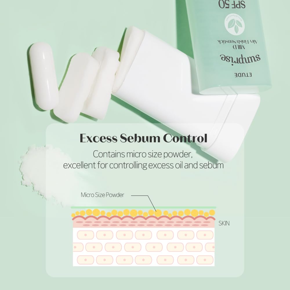ETUDE Sunprise Mild Airy Finish Sunstick SPF50+ PA++++ | Vegan, Matte, Non-Greasy