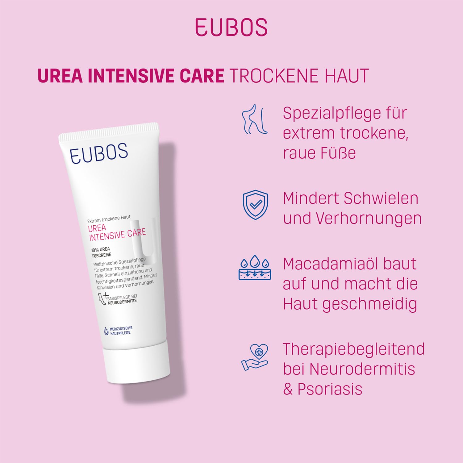 EUBOS 10% Urea Foot Cream 100ml – Dermocosmetics for Dry Feet