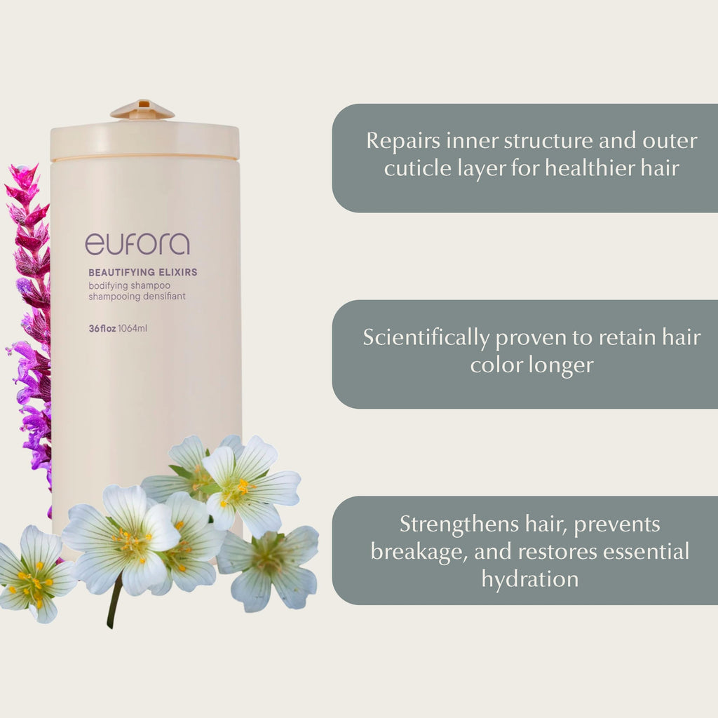 Eufora Beautifying Elixirs Bodifying Shampoo 36 oz | Color Safe & Sulfate-Free