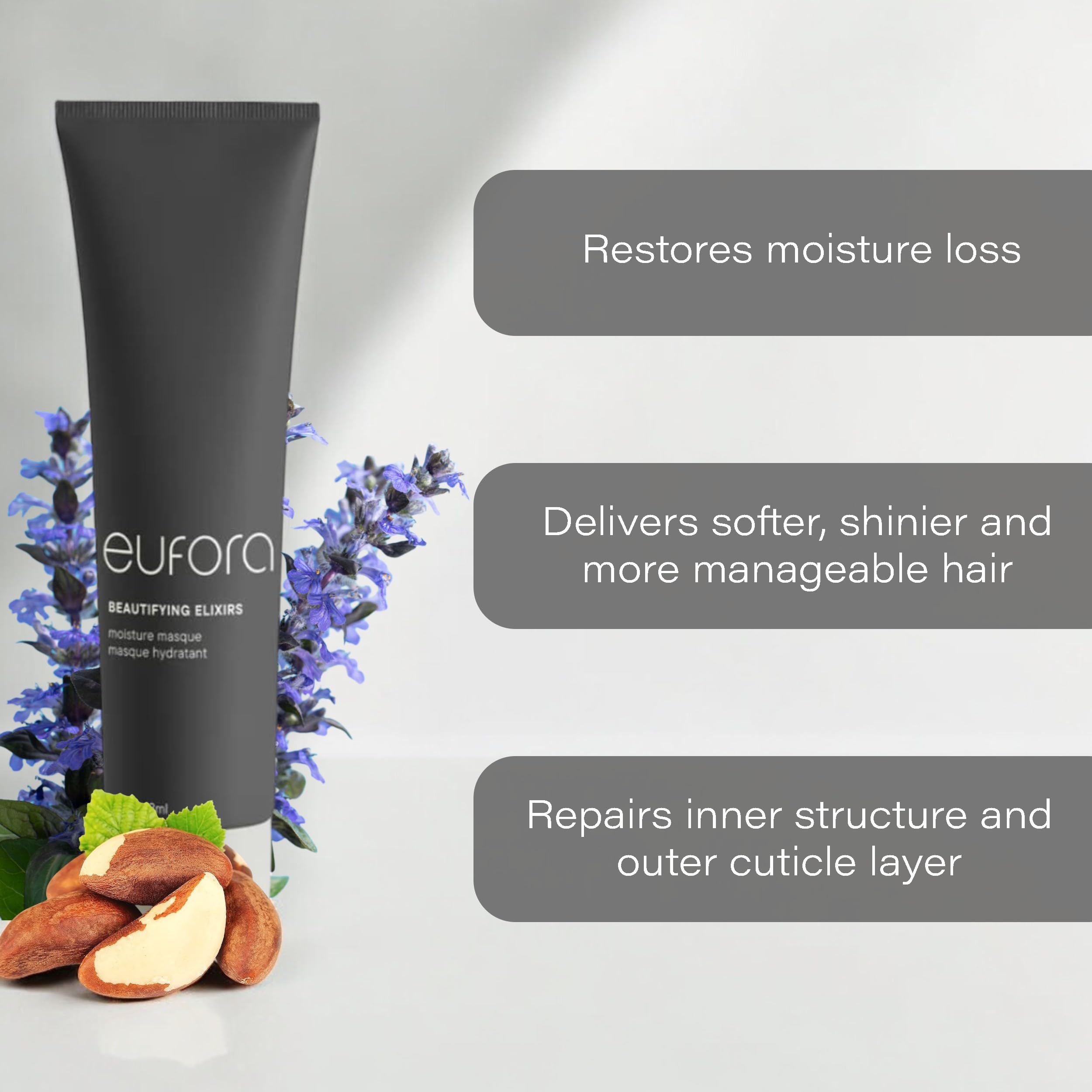 Eufora Beautifying Elixirs Moisture Masque 5 Oz – Deep Hydration Hair Mask for Dry Hair