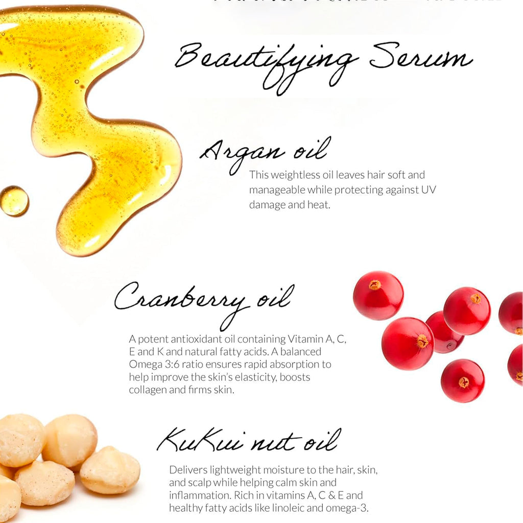 Eufora Beautifying Serum Nourishing Treatment Oil – Lightweight Frizz Control, 16.9 oz