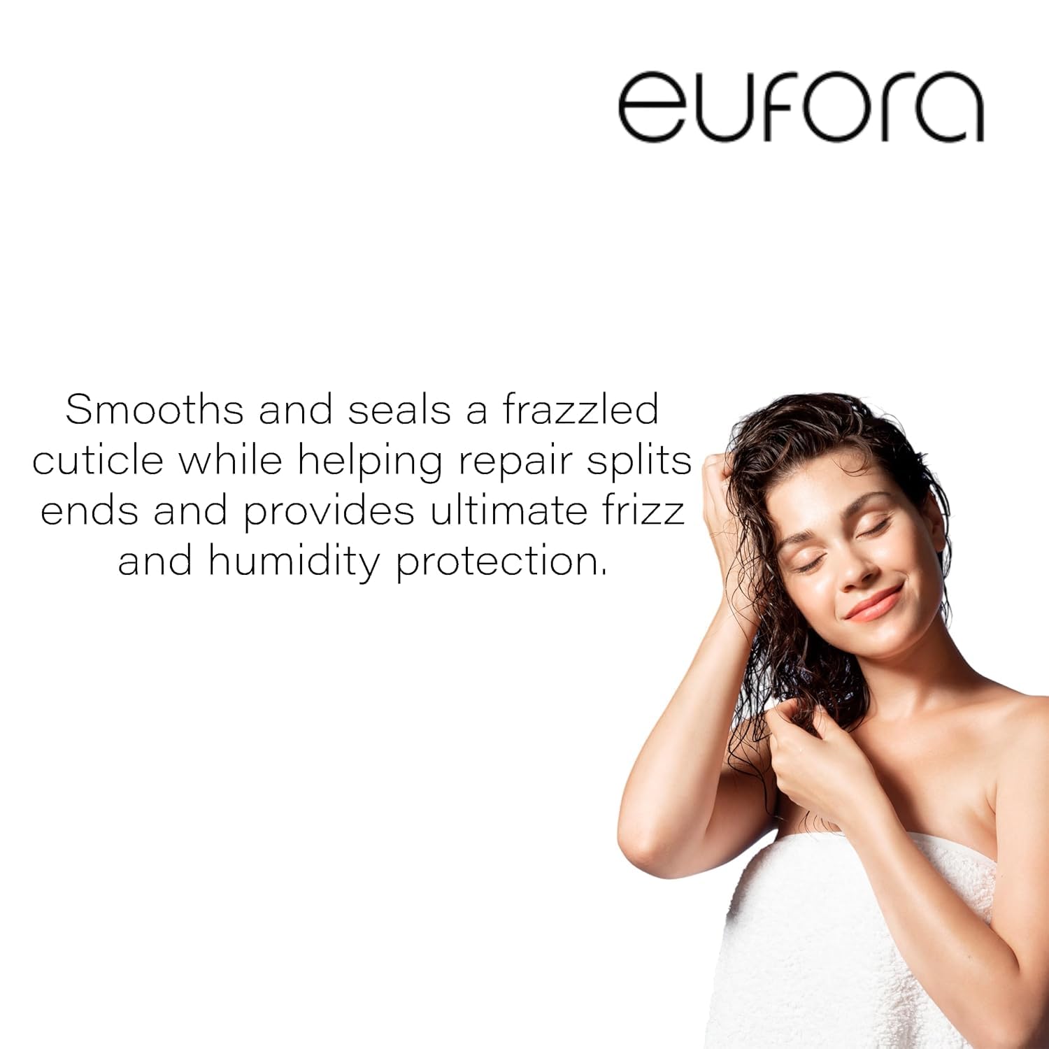 Eufora Smoothing Frizz Control Conditioner – 9.5 oz | Frizz & Humidity Defense for Curly Hair