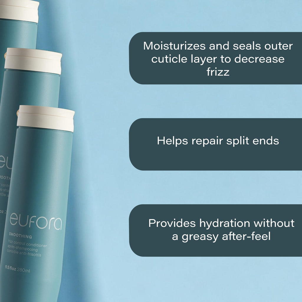 Eufora Smoothing Frizz Control Conditioner – 9.5 oz | Frizz & Humidity Defense for Curly Hair