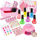 EULRGAUS Kids Nail Polish Set – 14-Piece Nail Art Kit with Dryer | Non-Toxic for Girls 6–12