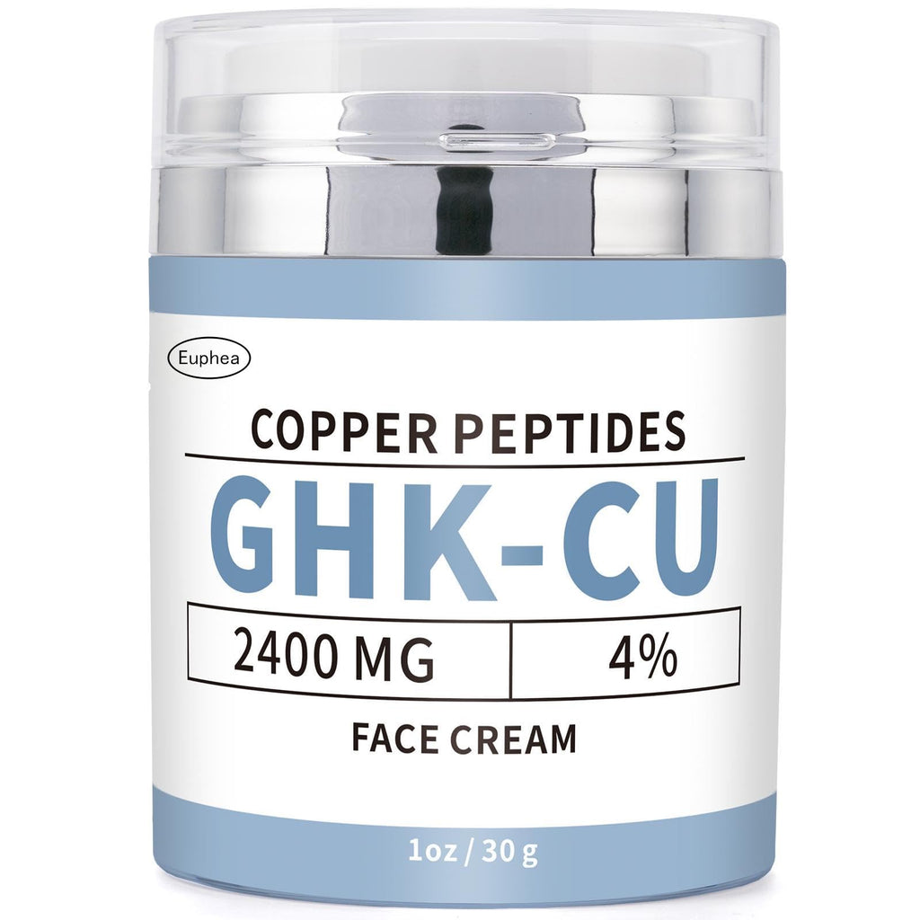 Euphea GHK-Cu Copper Peptide Face Cream – 2400mg GHK-Cu, 30g | Firmness, Hydration & Radiance