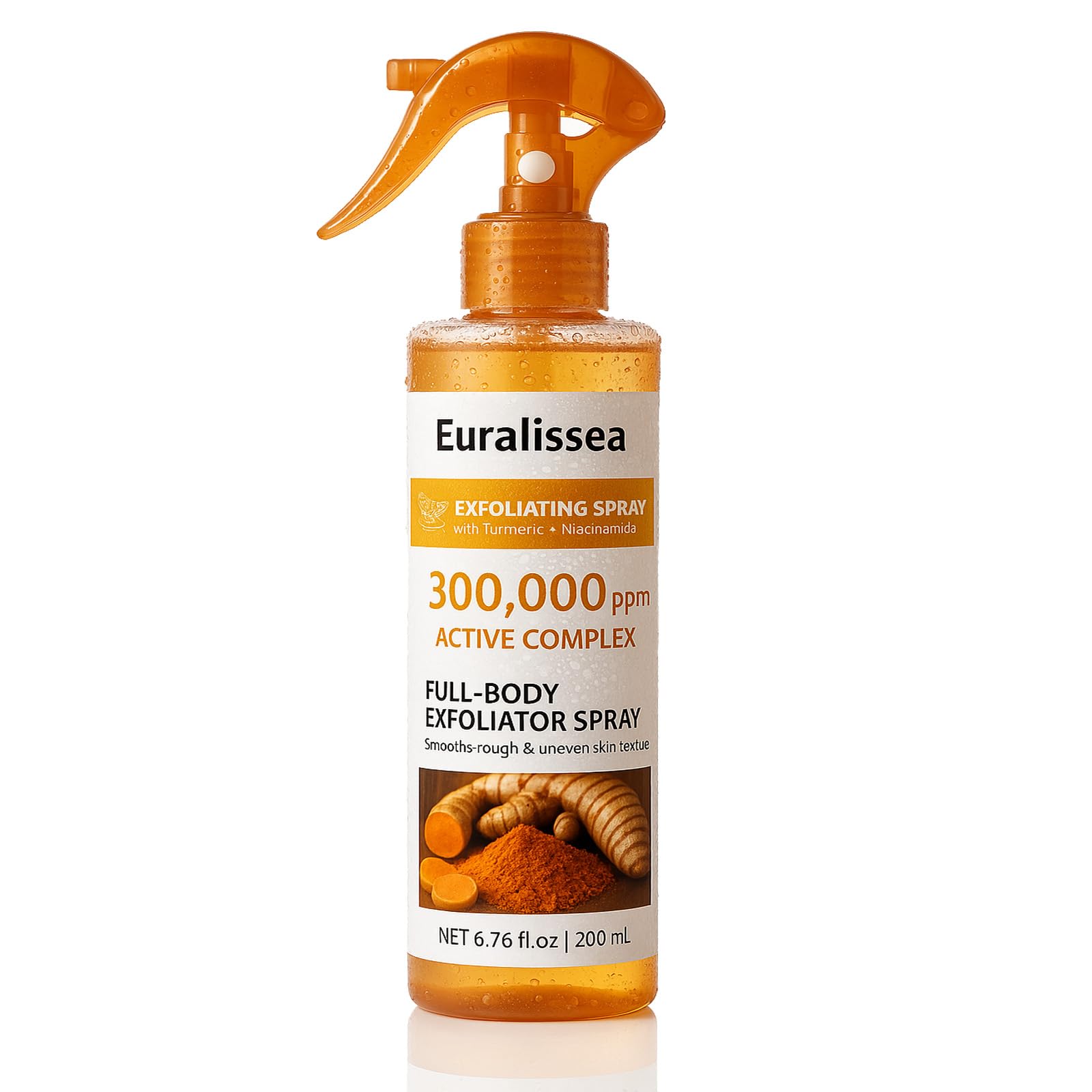 Euralissea Peel Shot Turmeric Mist – Botanical Exfoliating Spray for Face & Body, 200mL