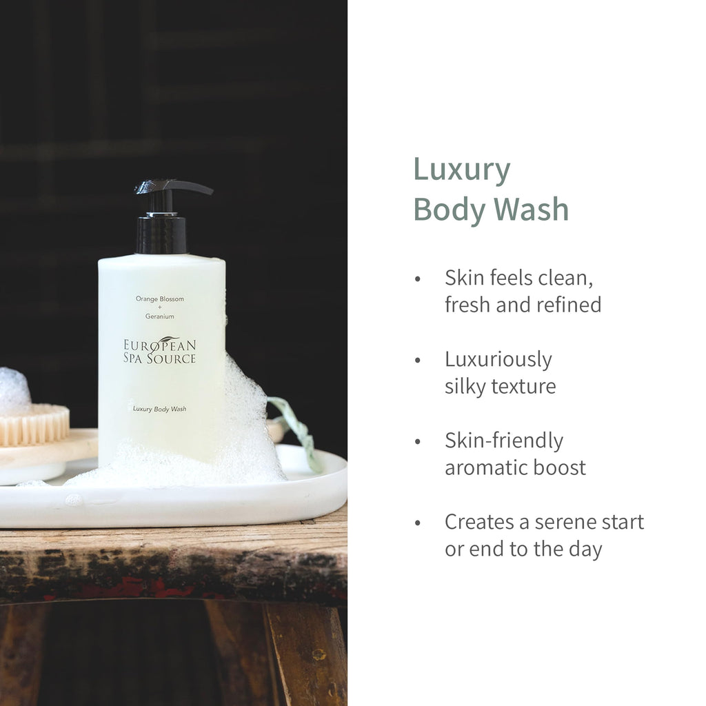 European Spa Source Luxury Body Wash – Orange Blossom & Geranium, 22 fl oz