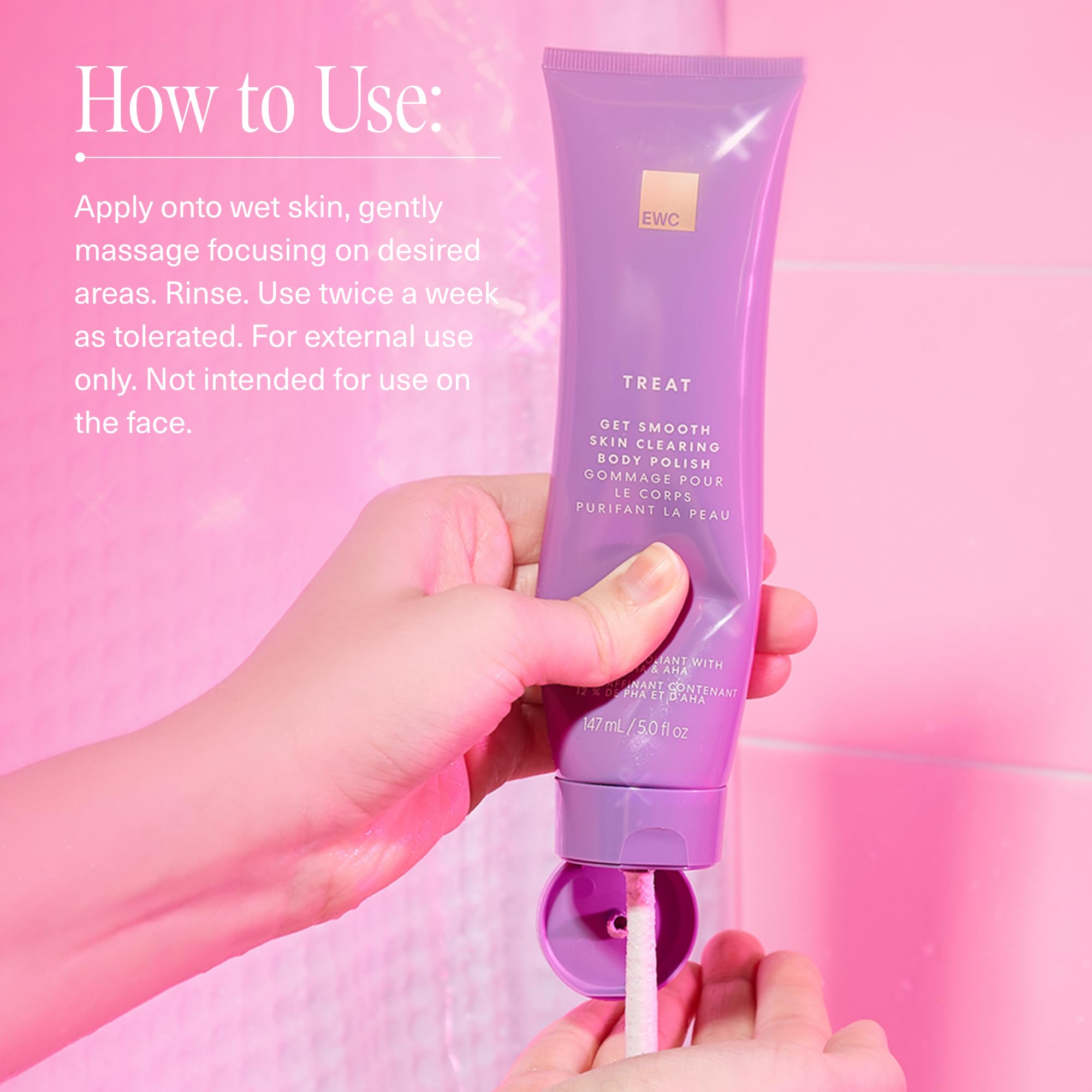 European Wax Center Get Smooth Skin Clearing Body Polish – Exfoliating Scrub with PHA, Glycolic & Lactic Acid