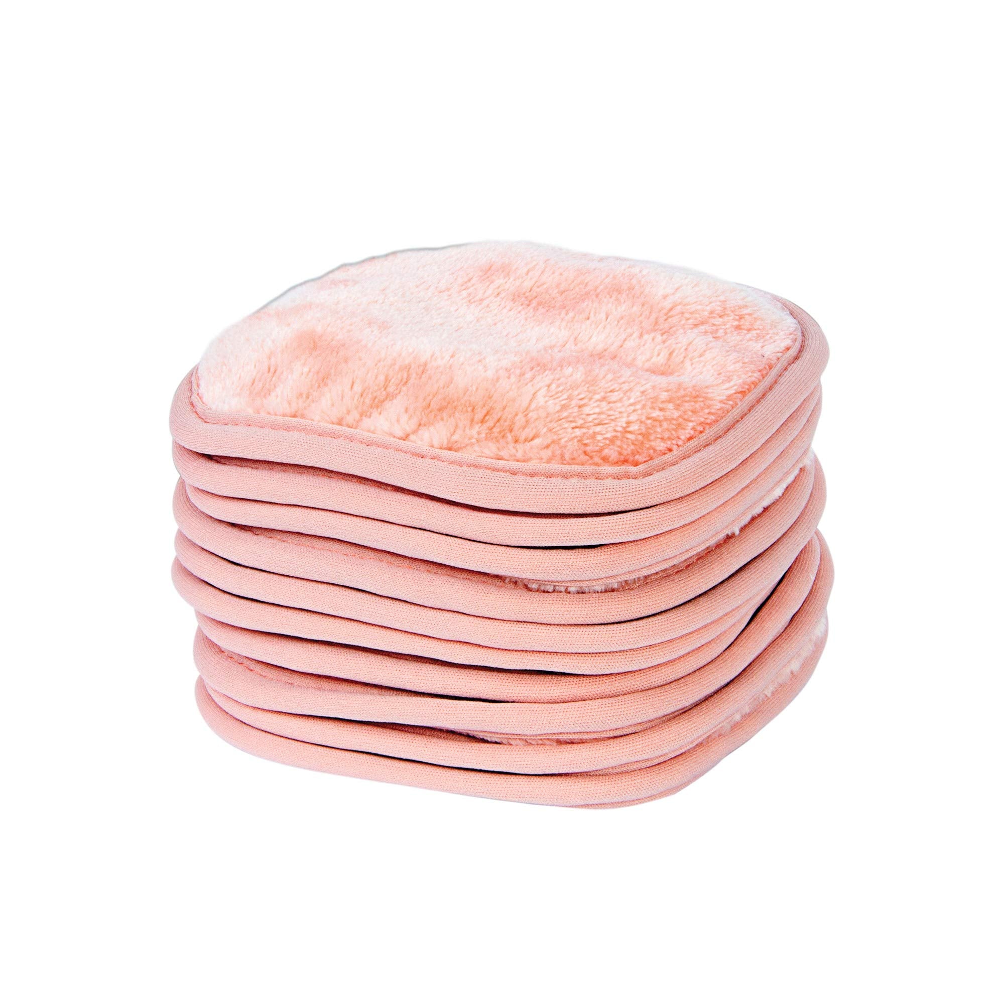Eurow Reusable Makeup Remover Cloths – Soft Microfiber, 5x5, Coral, 10-Pack