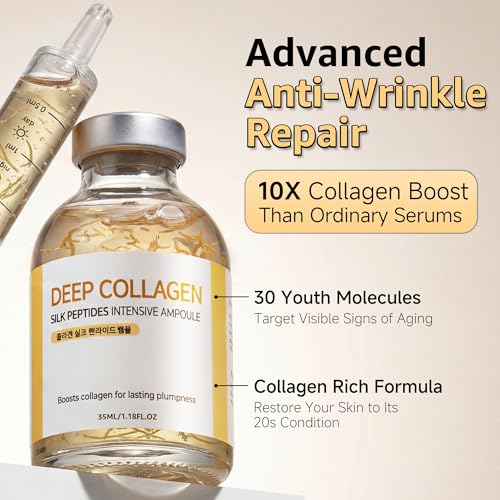 Eustofeyce Deep Collagen Serum Silk Peptide Intensive Lifting Ampoule – Korean Anti-Aging Serum for Face
