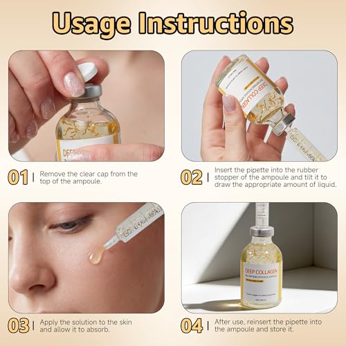 Eustofeyce Deep Collagen Serum Silk Peptide Intensive Lifting Ampoule – Korean Anti-Aging Serum for Face
