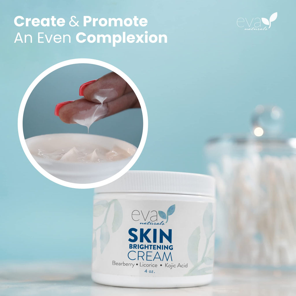 Eva Naturals Kojic Acid Skin Brightening Cream – Even Tone & Hydration (4 oz)