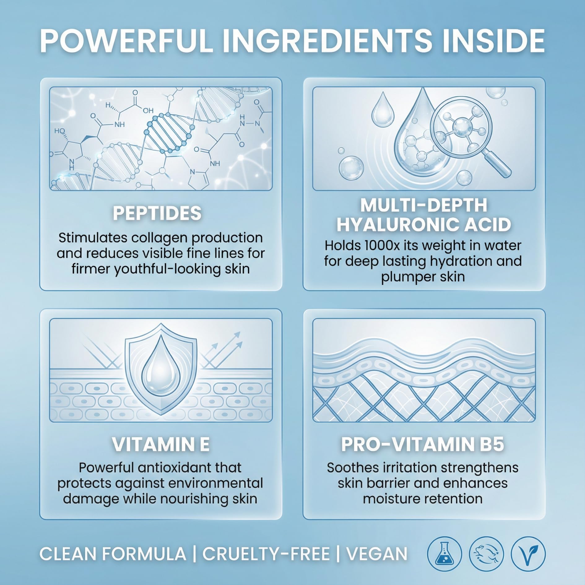 Eva Naturals Hyaluronic Acid Serum – Ultra Hydrating, Non-Greasy Face Serum