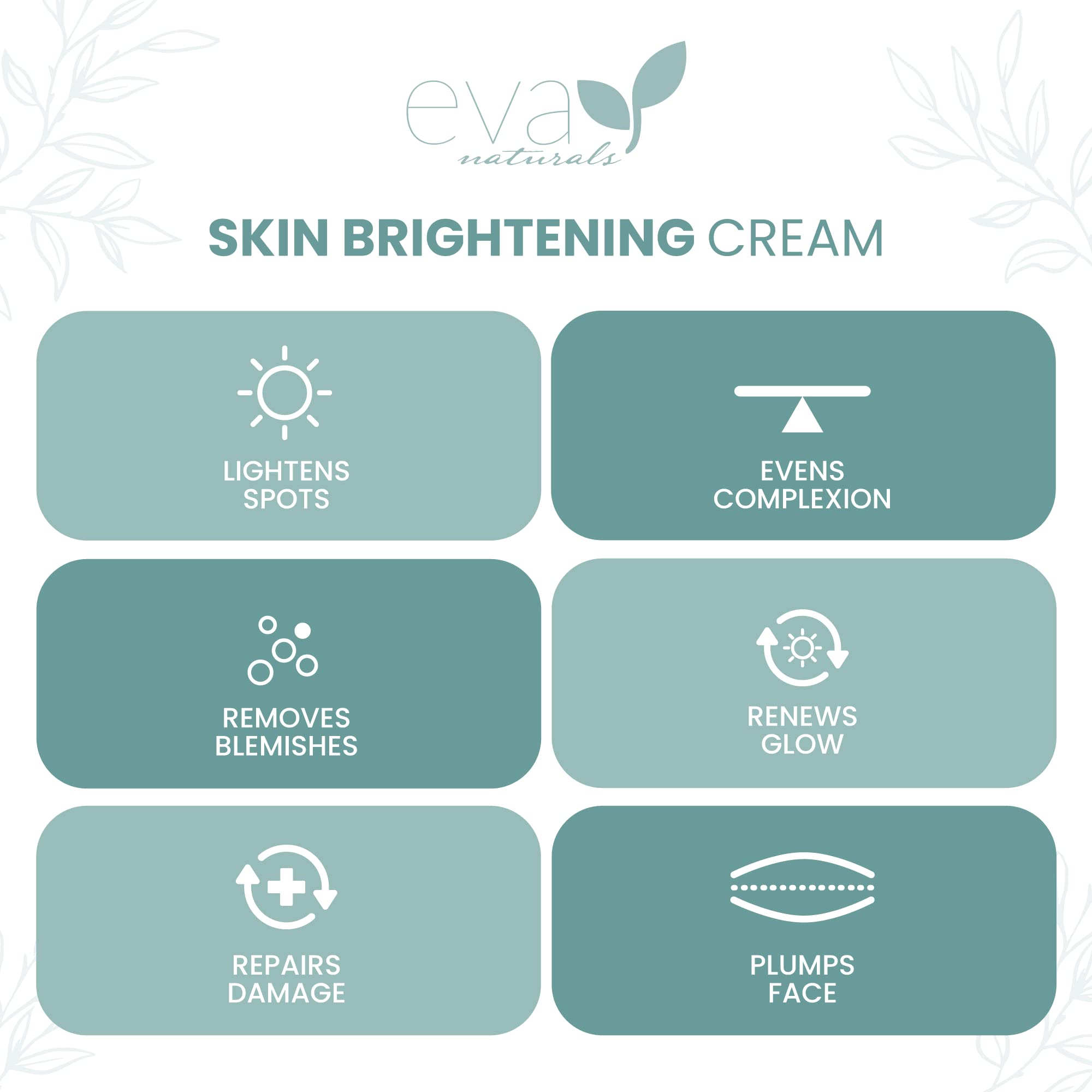 Eva Naturals Kojic Acid Skin Brightening Cream – Even Tone & Hydration (4 oz)