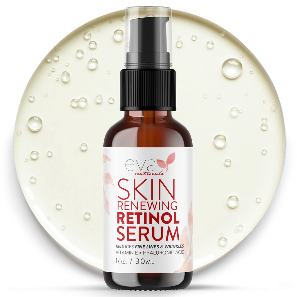 Eva Naturals Retinol Serum with Hyaluronic Acid & Vitamin E — Anti-Aging Night Serum