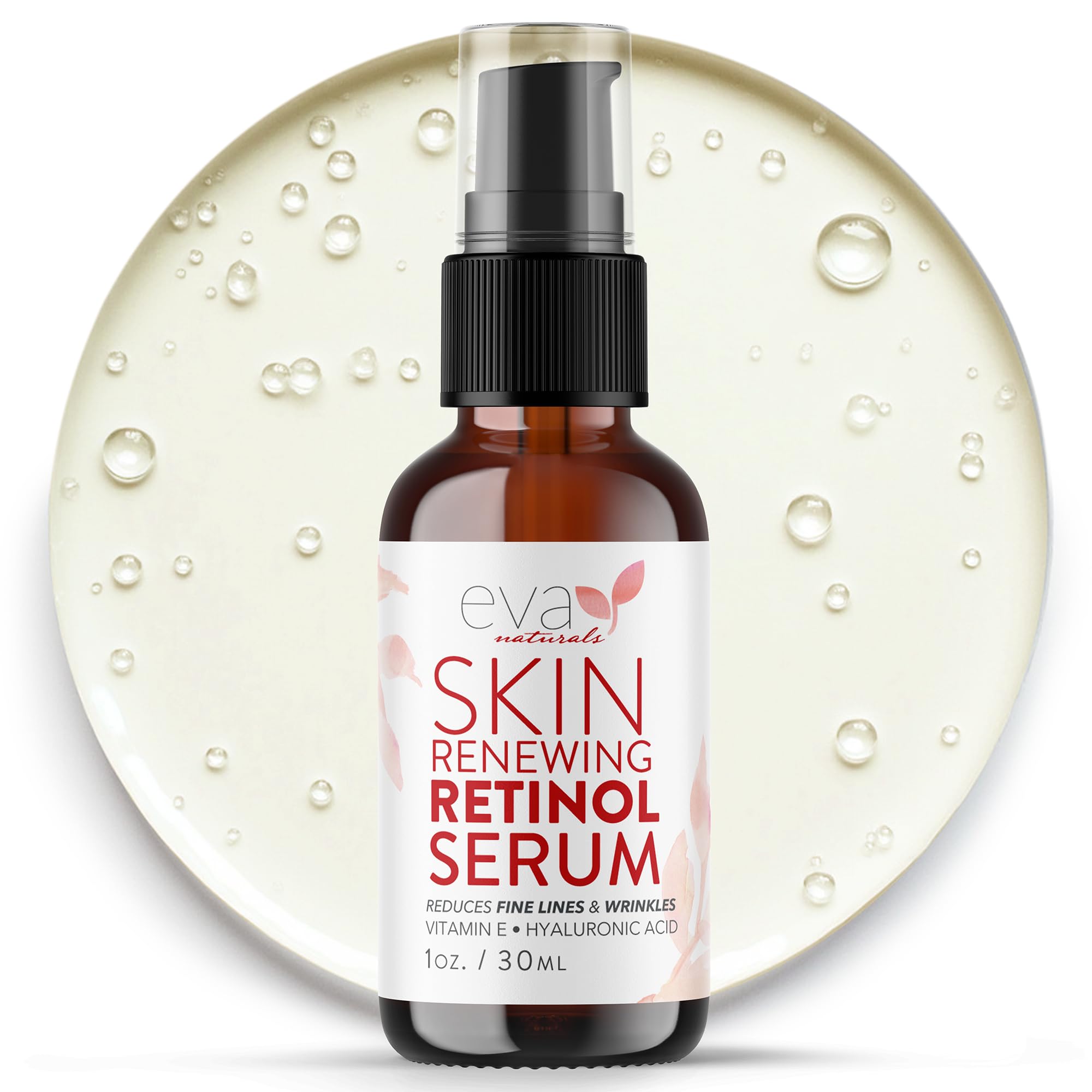 Eva Naturals Retinol Serum with Hyaluronic Acid & Vitamin E — Anti-Aging Night Serum