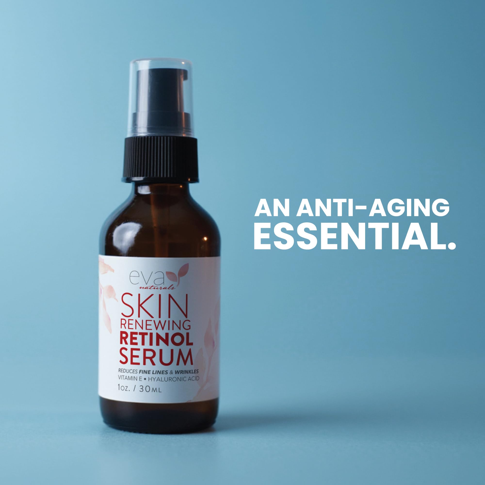 Eva Naturals Retinol Serum with Hyaluronic Acid & Vitamin E — Anti-Aging Night Serum