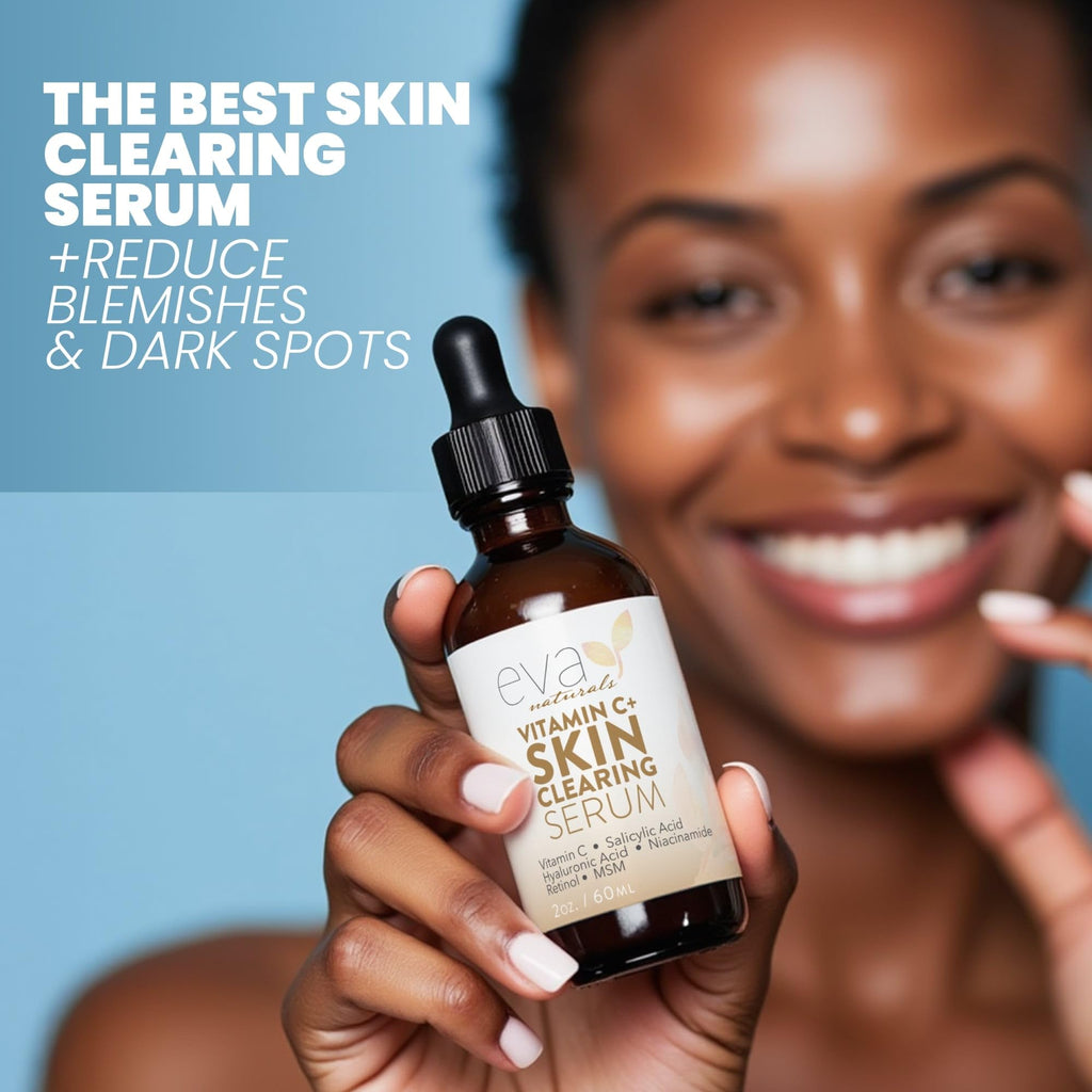 Eva Naturals Vitamin C Serum with Retinol & Salicylic Acid — Acne Clarity & Even Tone, 2 Fl Oz