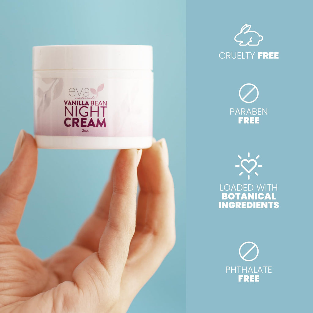 Eva Naturals Vanilla Bean Night Cream – Overnight Hydration with CoQ10 & Vitamins