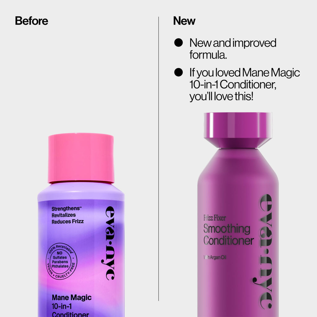 Eva NYC Anti-Frizz Conditioner – Argan Oil + Sunflower Seed Oil for Smooth, Shiny Hair | 10 oz