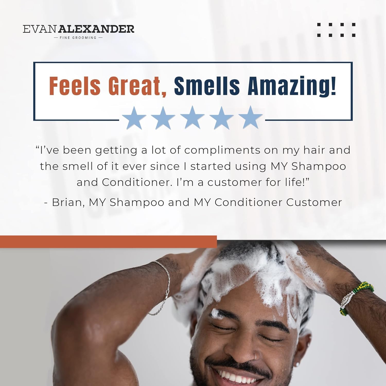 Evan Alexander Grooming MY Shampoo – Nourishing Scalp Care with Peppermint & Tea Tree, 8 oz, Vegan
