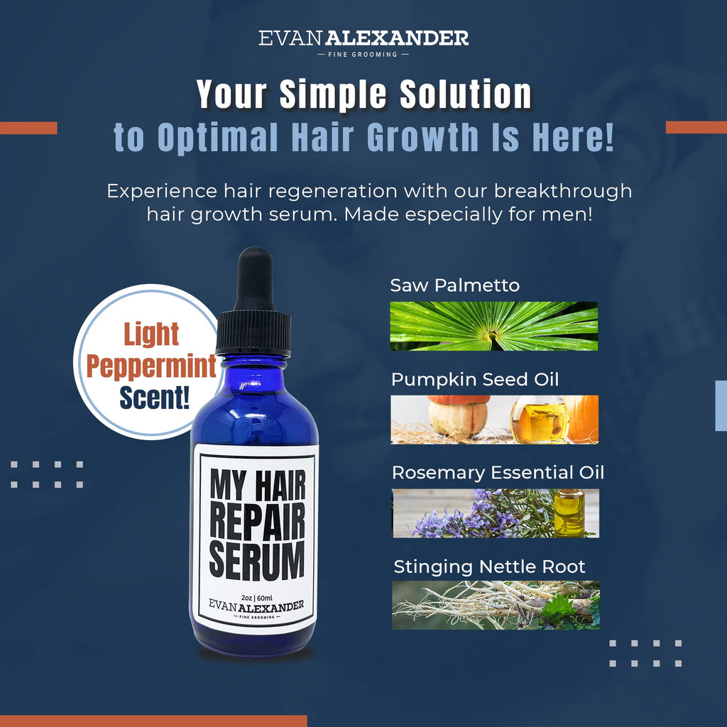 Evan Alexander Fine Grooming MY Hair Repair Serum (2oz) – Thicker Hair & Healthier Scalp