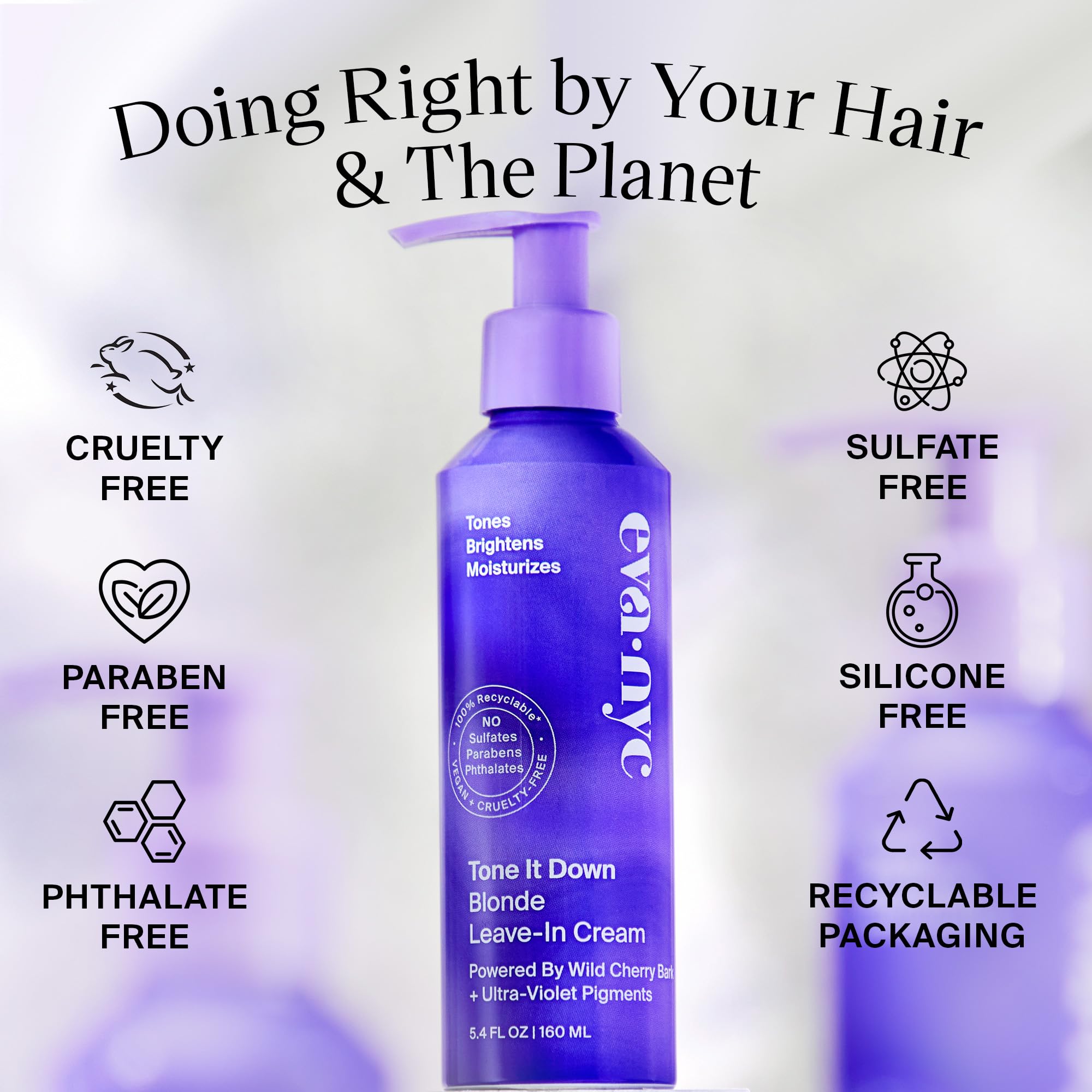 EVANYC Leave-In Hair Cream for Blonde Hair – Tone It Down, No-Rinse Toner