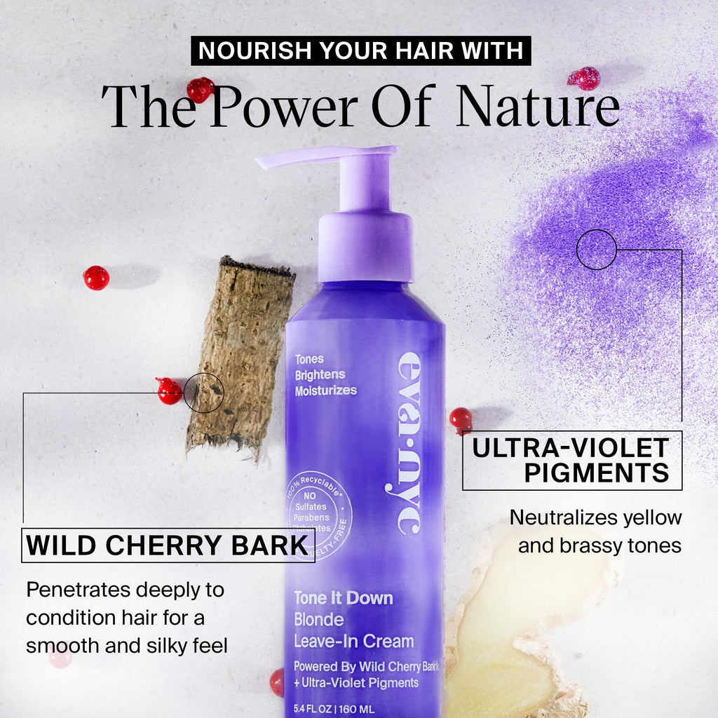 EVANYC Leave-In Hair Cream for Blonde Hair – Tone It Down, No-Rinse Toner