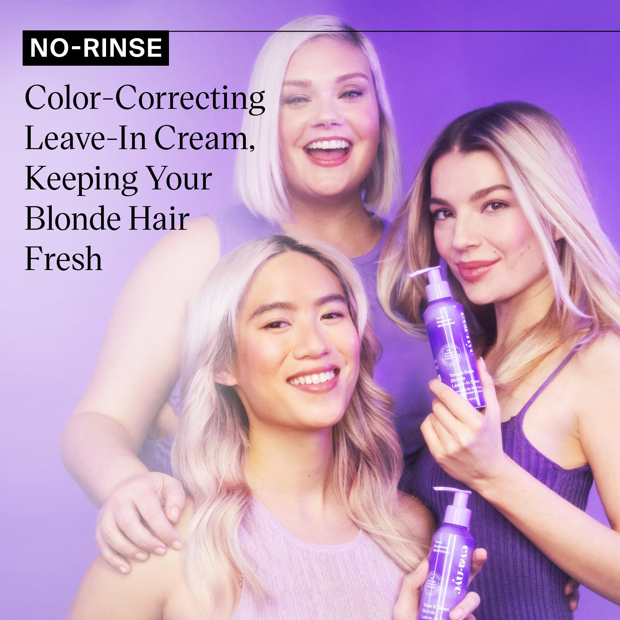 EVANYC Leave-In Hair Cream for Blonde Hair – Tone It Down, No-Rinse Toner