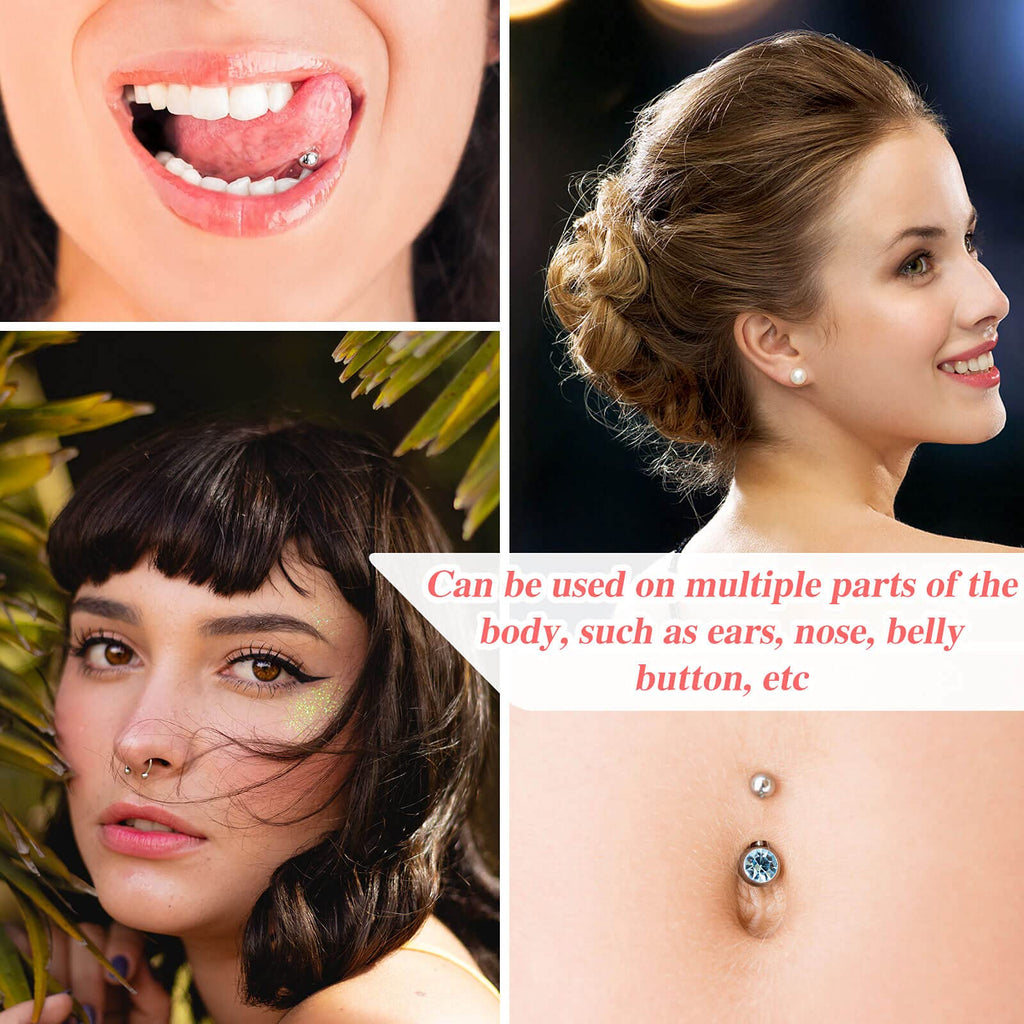 Evatage Reusable Ear Piercing Gun Kit – At-Home Professional Piercing Tool with Stainless Steel Studs