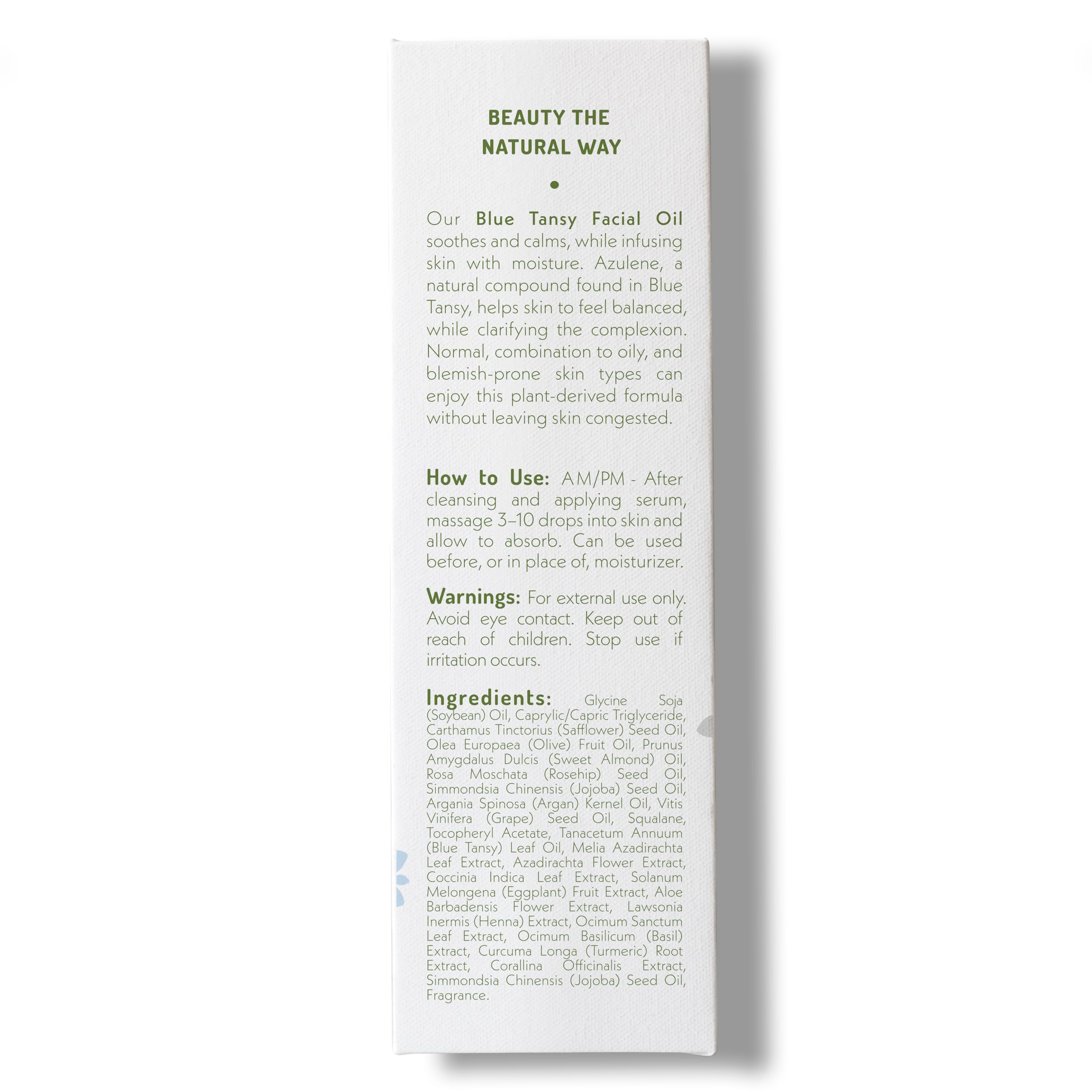 Eve Hansen Blue Tansy Facial Oil Moisturizer – Balancing, Non-Greasy (1.7 oz)