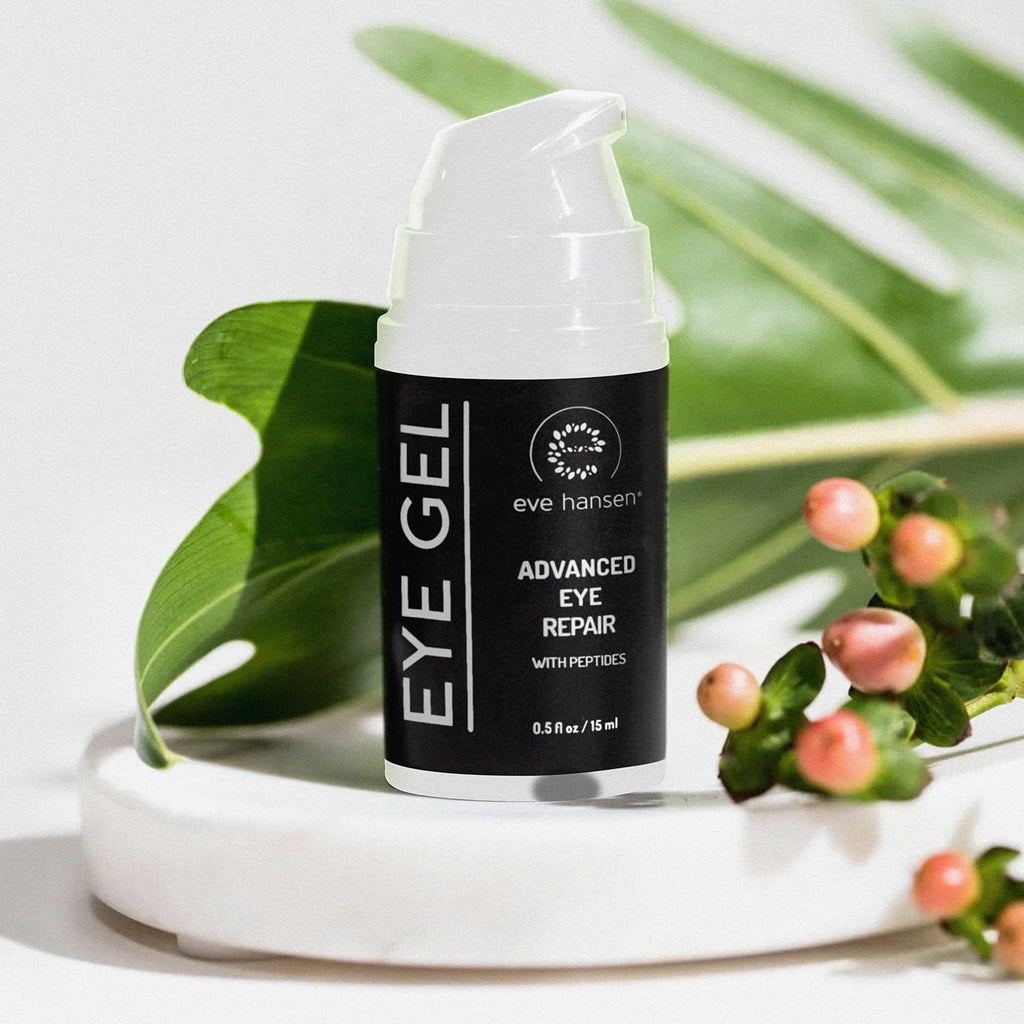 Eve Hansen Anti-Aging Eye Gel with Peptides | Plant Stem Cells, Hyaluronic Acid & Vitamin E | Cruelty-Free, Vegan, Made in USA | 0.5 oz