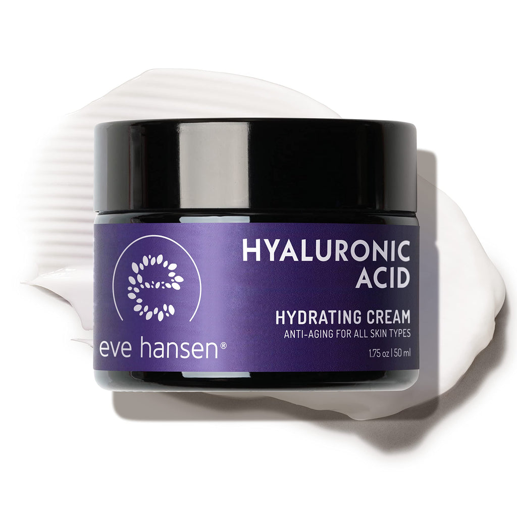 Eve Hansen Hyaluronic Acid Cream for Face – Natural Moisturizer & Anti-Aging (1.75 oz)