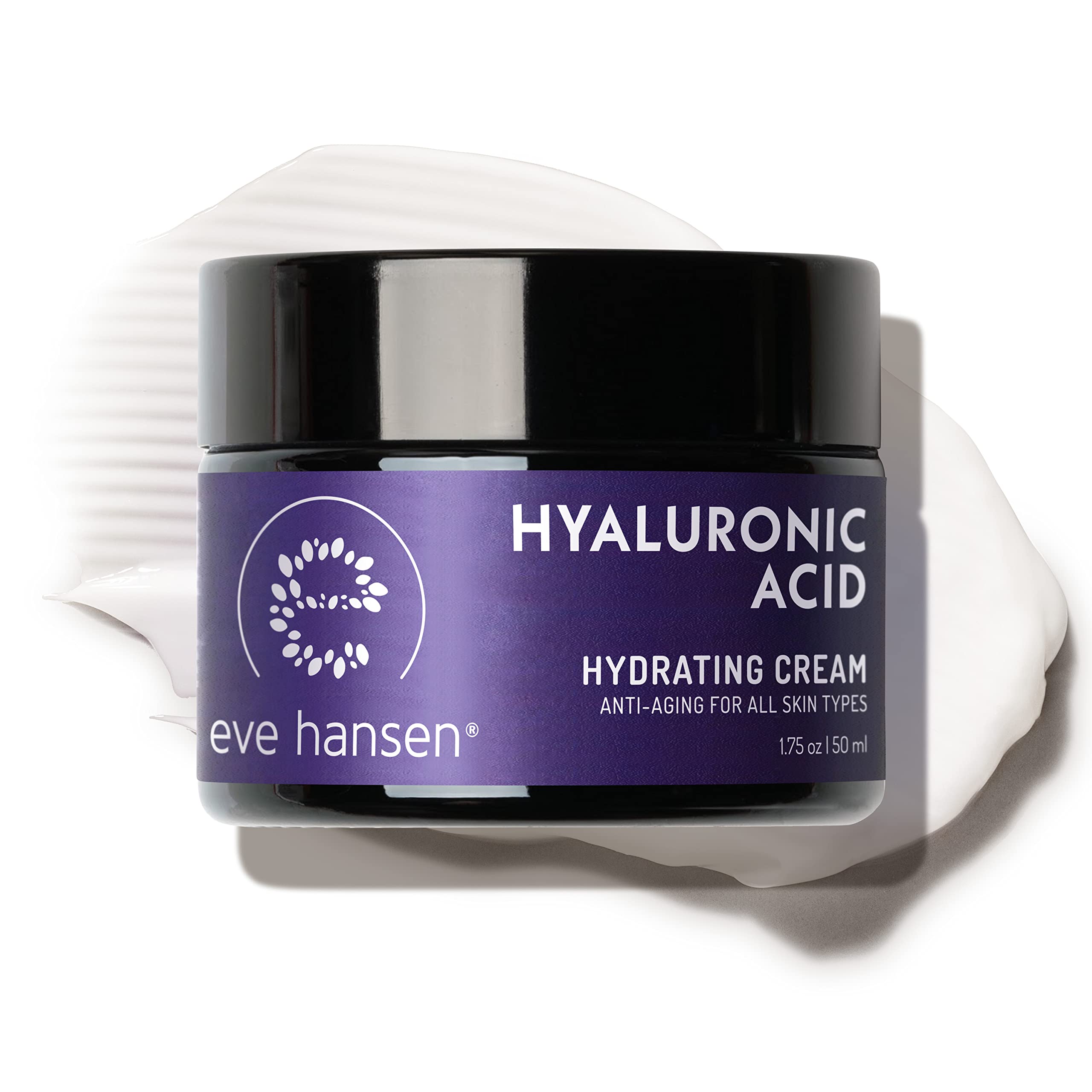Eve Hansen Hyaluronic Acid Cream for Face – Natural Moisturizer & Anti-Aging (1.75 oz)
